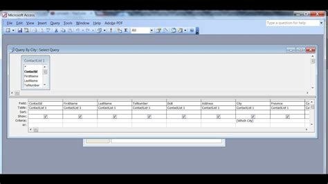 Microsoft Access Pt Query YouTube