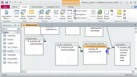 Part Junction Tables Library System In Access