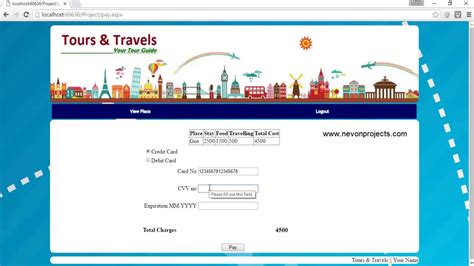 Online Tours And Travel Agency Project YouTube