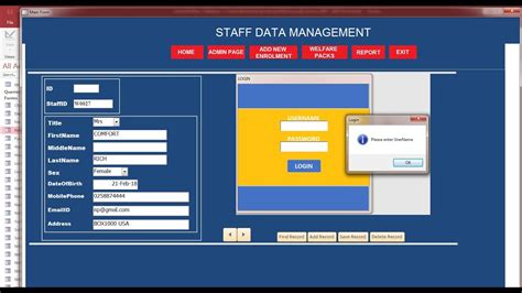 Ms ACCESS USERFORM DATA MANAGEMENT SYSTEM YouTube