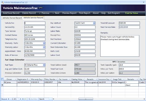 Vehicle MaintenanceTrac Download