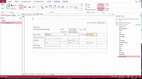 Job Employment Application Database With Ms Access YouTube
