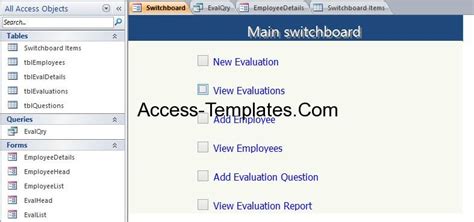 Access Employee Database Templates For Ms Access And