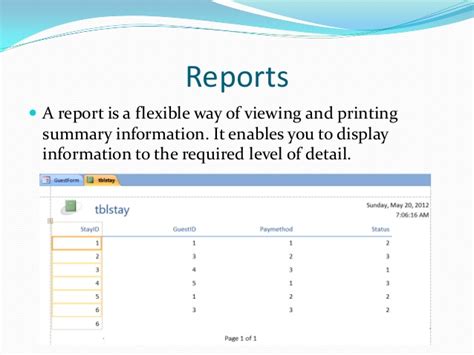 Ms Access -