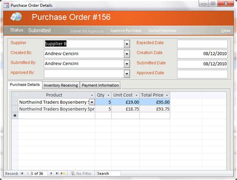 Access Northwind Database Design In Visual SOLVED