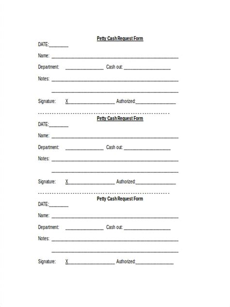 FREE Petty Cash Requisition Forms In PDF
