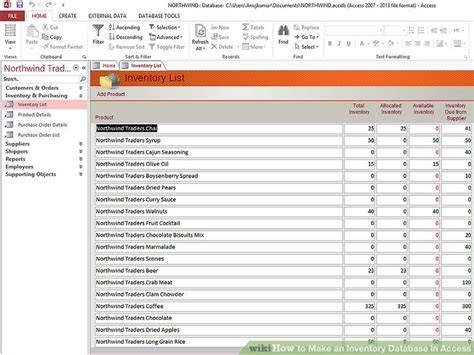 How To Make An Inventory Database In Access Steps