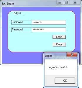Login Form With Adodc Connection To MS Access In VB