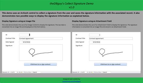TheDBguy S Access Blog Collect Signatures In Access Demo