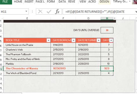 Library Book Check Out Sheet For Excel