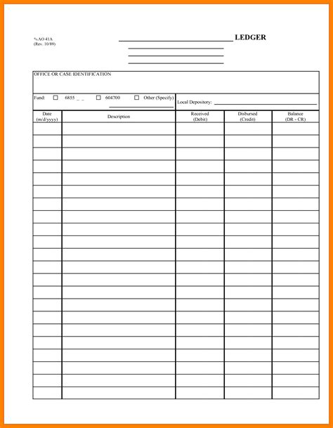Small Business Ledger Template Ledger Review