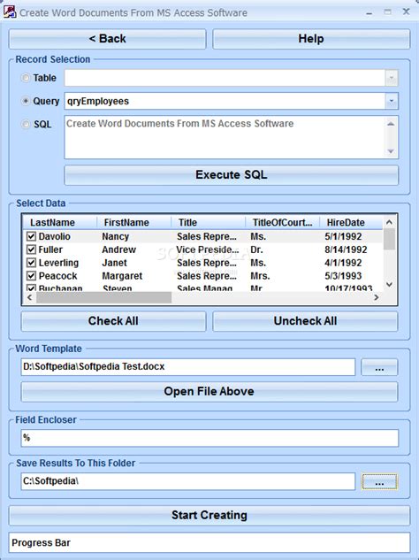 Create Word Documents From MS Access Software Download