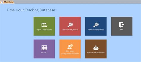 Time Hour Tracking Database Template Time Clock Database