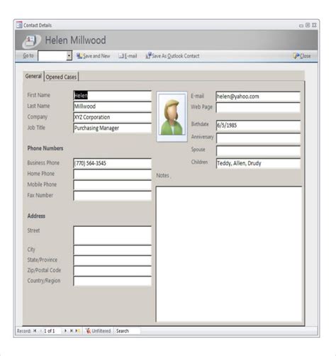 Access Inventory Template Free Sample Example