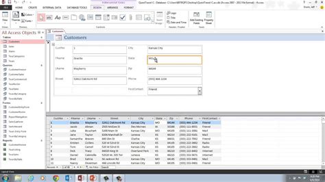 Access C Video Create A Split Form YouTube