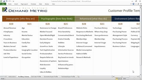 Customer Profile Template YouTube