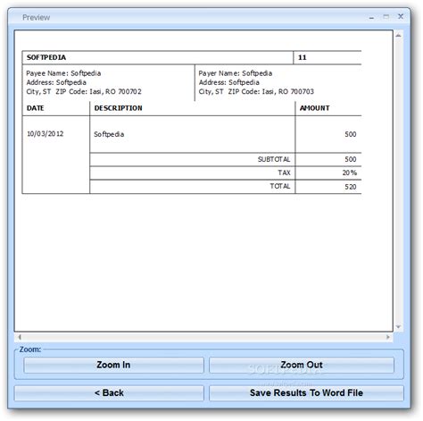 Download MS Word Receipt Template Software