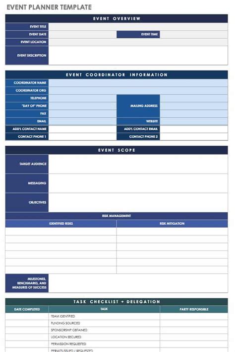 Free Event Planning Templates Smartsheet