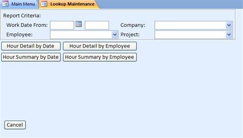 Time Hour Tracking Database Template Time Clock Database