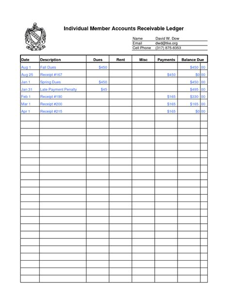 General Ledger Template Cyberuse
