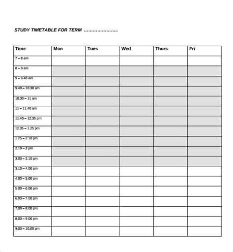 FREE Sample Time Study Templates In PDF