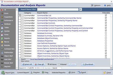 Summary Of Reports In Total Access Analyzer From