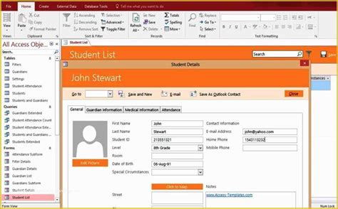 Access Database Templates Free Download Of Desktop