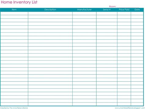 Small Business Inventory Spreadsheet Template Inventory