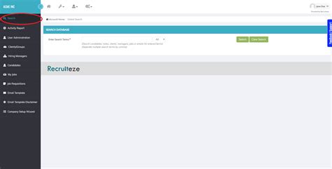 Applicant Tracking System Database Search Feature