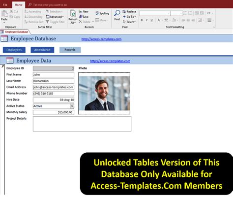 Microsoft Access Templates Employee Scheduling Database