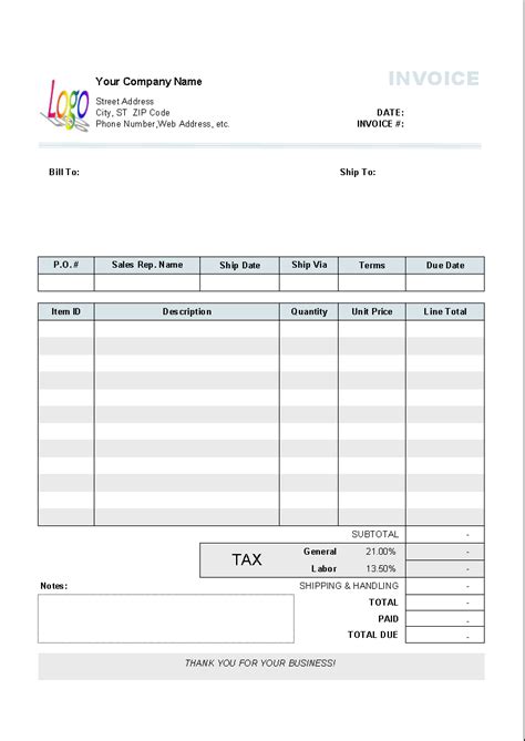 Download Web Hosting Invoice Form For Free Uniform