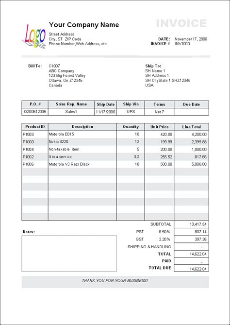Invoice Graphics And Templates