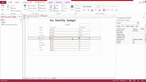 MY MONTHLY BUDGET DATABASE PART YouTube