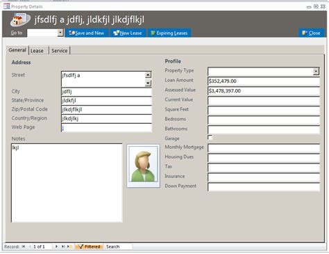 Real Estate Database Template