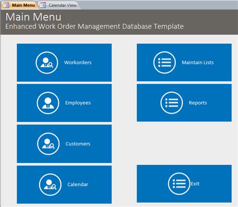 Enhanced Work Order Management Database Template WO Database