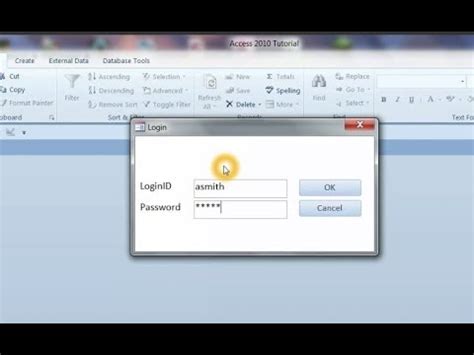 Create Login Form Access Database Part YouTube