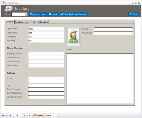 Lending Library Database Template Lending Management