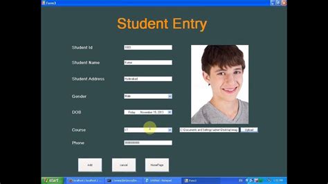 Student Database YouTube