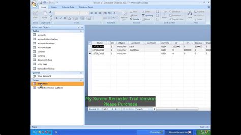 Ms Access How To Create Accounting Program Lesson YouTube