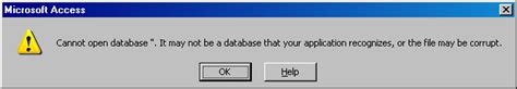 Fix Microsoft Access Database Error Cannot Open