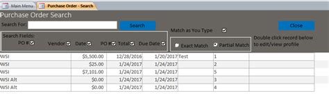 Basic Purchase Order With Accounts Payable Database