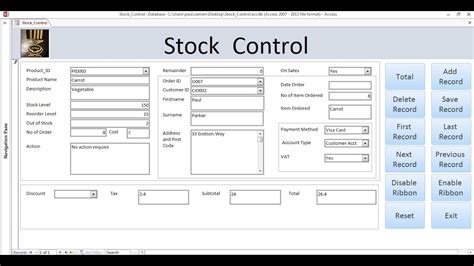 How To Create Stock Control System In Microsoft Access