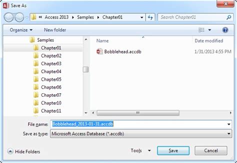 Creating Your First Database Access The Missing