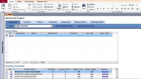Download Northwind Microsoft Access Templates Database And