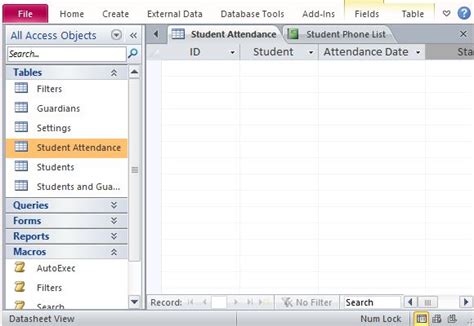 Desktop Student Database Template For Access