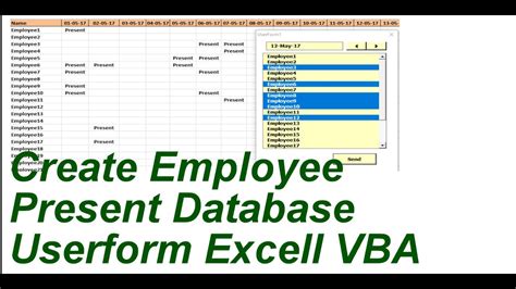 How Can Create Employee Attendance Data Base In Excel
