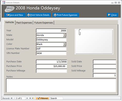 Vehicle Maintenance Database Template Maintenance Database