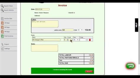 Auto Repair Shop Software Create An Invoice In Seconds