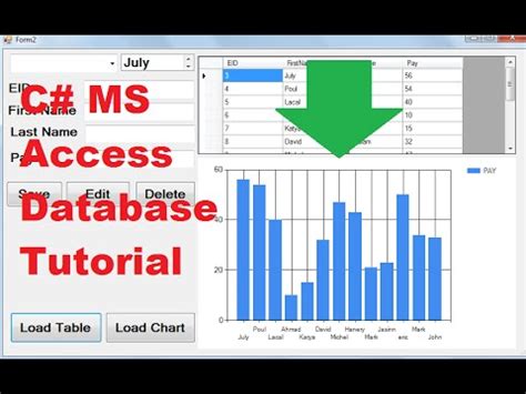 C MS Access Database Tutorial How To Link Chart