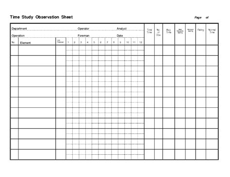 Time Study Template Cyberuse
